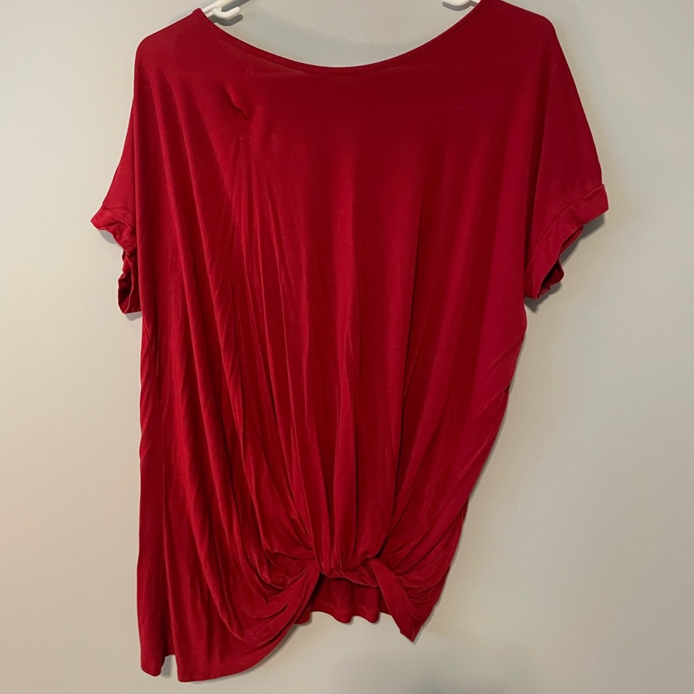 Red Blouse with tied front